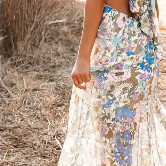 Vici | Dresses | Zabelle Floral Ruffle Cutout Maxi Dress | Poshmark